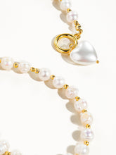 Load image into Gallery viewer, Wren Vintage Natural Pearl Heart Necklace