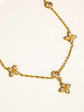 Load image into Gallery viewer, Aveline 18K Gold Non-Tarnish CZ Floral Chain Necklace