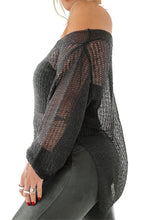 Load image into Gallery viewer, Side Slit Long Sleeve Knit Cover Up