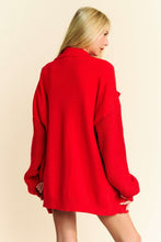 Load image into Gallery viewer, Button Up Dropped Shoulder Cardigan with Pockets