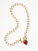 Load image into Gallery viewer, Wren Vintage Natural Pearl Heart Necklace