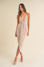 Load image into Gallery viewer, Draped Detail Cami Midi Dress