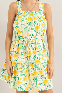 Michelle Floral Tie Shoulder Mini Dress