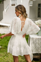 Load image into Gallery viewer, Ivy Lace Cutout Surplice Half Sleeve Dress