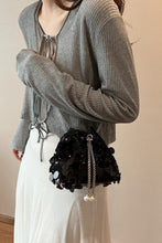 Load image into Gallery viewer, Drawstring Sequin Crossbody Bag