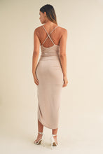 Load image into Gallery viewer, Draped Detail Cami Midi Dress