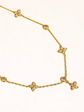 Load image into Gallery viewer, Aveline 18K Gold Non-Tarnish CZ Floral Chain Necklace