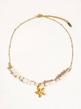 Load image into Gallery viewer, Thelma 18K Gold Non-Tarnish Shell Star Necklace
