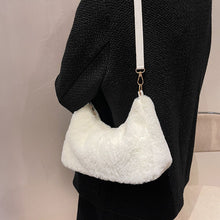 Load image into Gallery viewer, Faux Fur Removable Strap Shoulder Bag