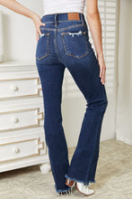 Load image into Gallery viewer, High Waist Vintage Frayed Hem Bootcut Jeans Judy Blue