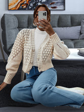 Load image into Gallery viewer, Audrey Button Front Ribbed Trim Cardigan