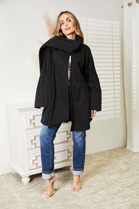 Front Cardigan with Scarf Design
