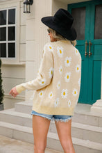 Load image into Gallery viewer, Daisy Pattern Button Front Cardigan