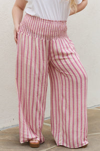 Wide Leg Striped Palazzo Pants