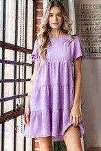 Load image into Gallery viewer, Swiss Dot Short Sleeve Tiered Dress