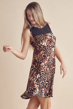 Load image into Gallery viewer, Animal Print Round Neck Sleeveless Dress with Pockets