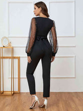 Load image into Gallery viewer, Alexis Plunge Long Sleeve Jumpsuit