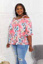 Load image into Gallery viewer, Fresh Take  Floral Cold-Shoulder Top