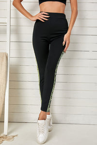 Your so golden Sequin Stripe High Waist Ankle Length Pants