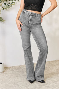 High Waist Slim Flare Jeans