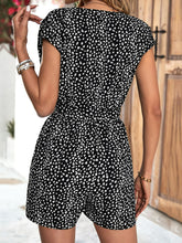 Load image into Gallery viewer, Animal Print Belted Romper