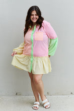 Load image into Gallery viewer, Flying Colors  Colorblock Long Sleeve Shirt Dress