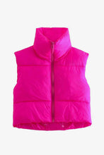 Load image into Gallery viewer, Zip-Up Drawstring Puffer Vest