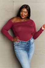 Load image into Gallery viewer, Fall For You Asymetrical Neck Long Sleeve Top