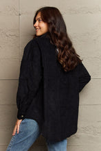 Load image into Gallery viewer, Collared Neck Dropped Shoulder Button-Down Jacket