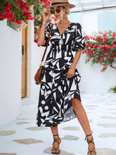 Load image into Gallery viewer, Olivia Printed Surplice Balloon Sleeve Dress