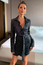 Load image into Gallery viewer, Rebecca Long Sleeve Tie Front Dress