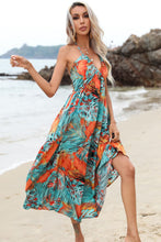 Load image into Gallery viewer, Botanical Print Halter Neck Dress