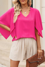 Load image into Gallery viewer, V-Neck Cloak Sleeve Blouse