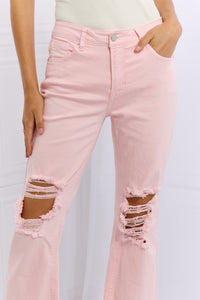 Miley Distressed Ankle Flare Jeans