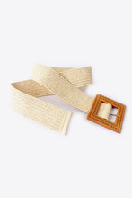 Load image into Gallery viewer, Square Buckle Elastic Braid Belt