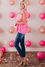 Load image into Gallery viewer, Leopard Round Neck Tiered Blouse