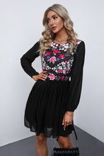 Load image into Gallery viewer, Floral Mesh Sleeve Lined Dress