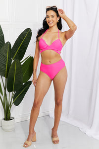 Swim Summer Splash Halter Bikini Set in Pink