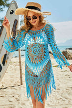 Load image into Gallery viewer, Siesta Key Fringe Detail Cover Up Dress