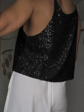 Load image into Gallery viewer, Party Time Sequin Deep V Tank
