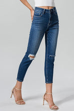Load image into Gallery viewer, BAYEAS Full Size High Waist Distressed Washed Cropped Mom Jeans