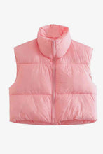 Load image into Gallery viewer, Zip-Up Drawstring Puffer Vest