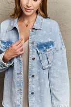 Load image into Gallery viewer, Take A Chance Full Size Western Wash Star Denim Jacket