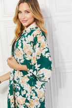 Load image into Gallery viewer, Justin Taylor Time To Grow Floral Kimono in Green