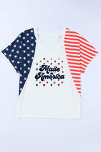 Load image into Gallery viewer, Stars and Stripes V-Neck Tee Shirt