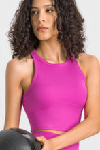 Load image into Gallery viewer, Racerback Cropped Sports Tank