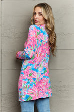 Load image into Gallery viewer, Floral Open Front Long Sleeve Cardigan