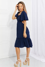 Load image into Gallery viewer, Let&#39;s Laugh Smocked Bow-Look Back Dress