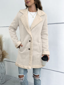 Manhattan Double Take Lapel Collar Teddy Lining Longline Coat