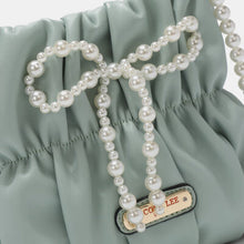 Load image into Gallery viewer, Nicole Lee USA Pearl Bow Chain Strap Purse